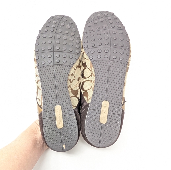 Coach Renata Logo Sneakers Brown 9.5 - Picture 6 of 8